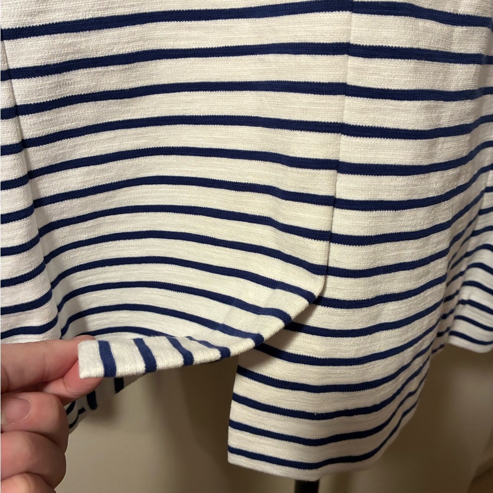 J. Crew Maritime Nautical Striped Blazer Jacket EUC Sz S Navy White Yacht - Picture 6 of 8